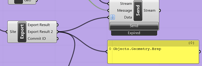 Sending one brep works