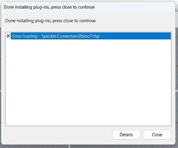 Rhino7 issue