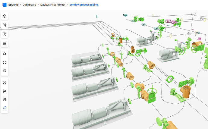 Bentley Model in Speckle via Navis Connector