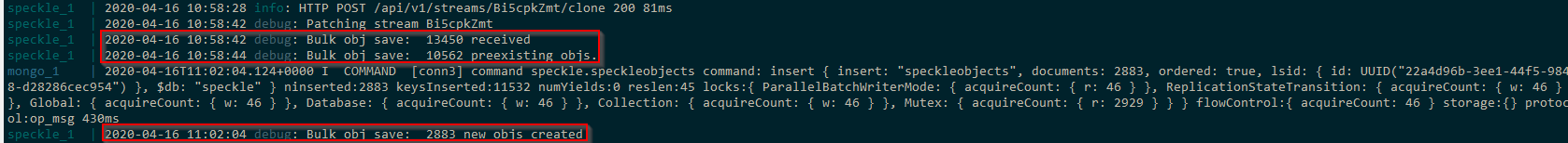 Speckle Server Remote end closed connection without response