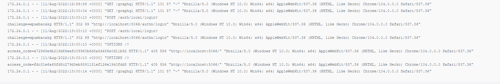 Speckle front end 4 - Speckle Server logs 2
