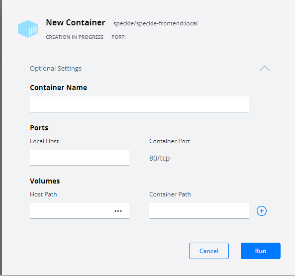 Container parameters